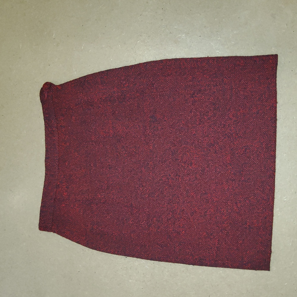 Moschino Red & Black Tweed Skirt